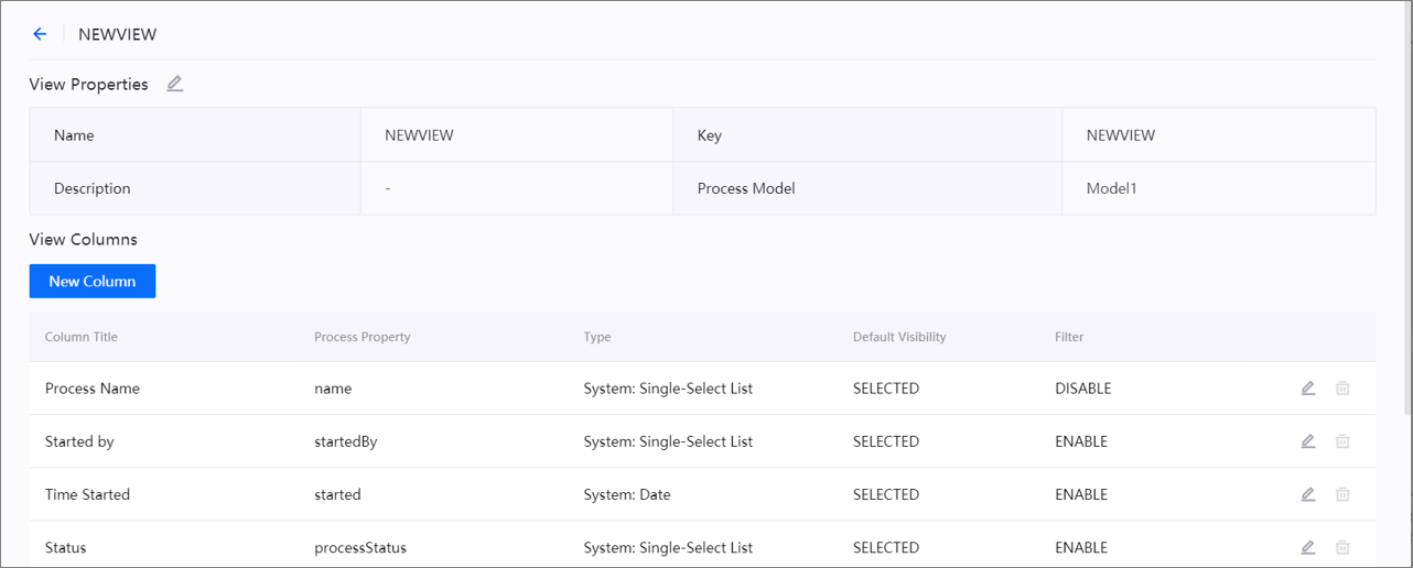 Customizing Process Lists — Business Process Management (BPM) documentation