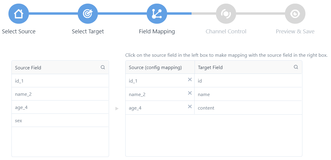 Figure: Mapping fields