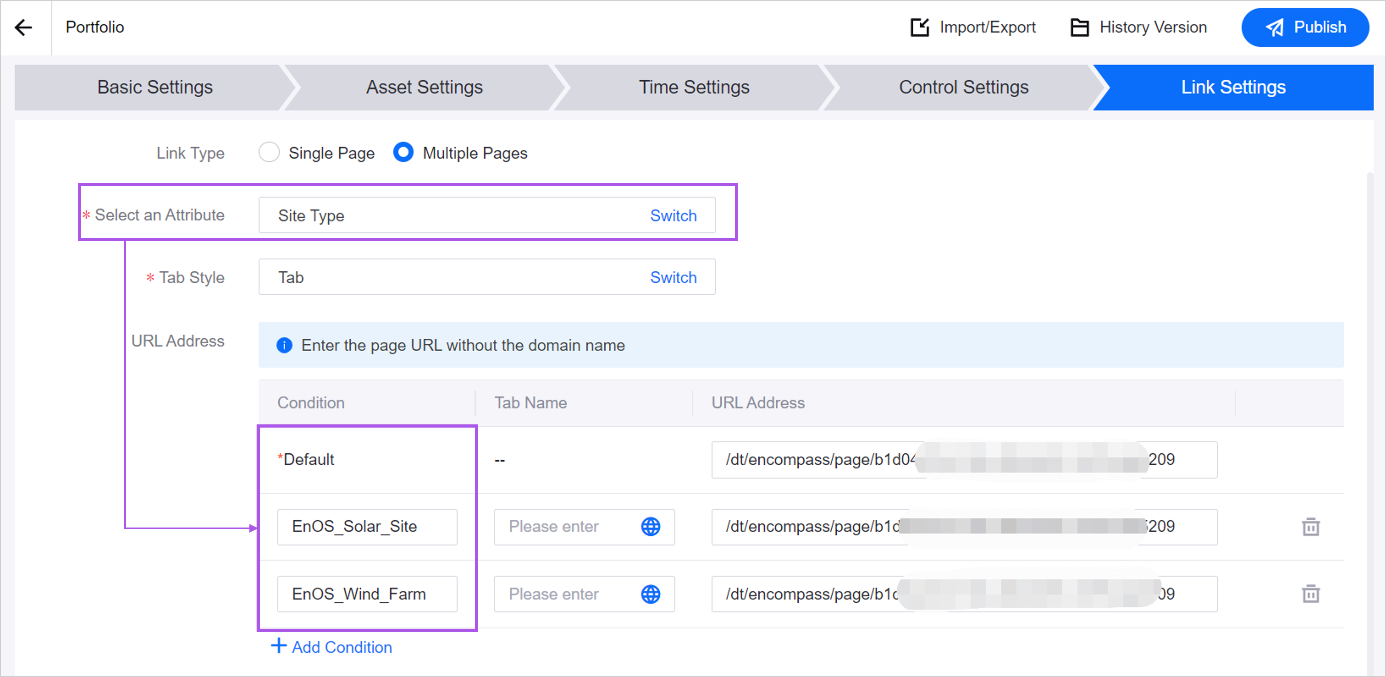 Multiple Pages by Asset Type